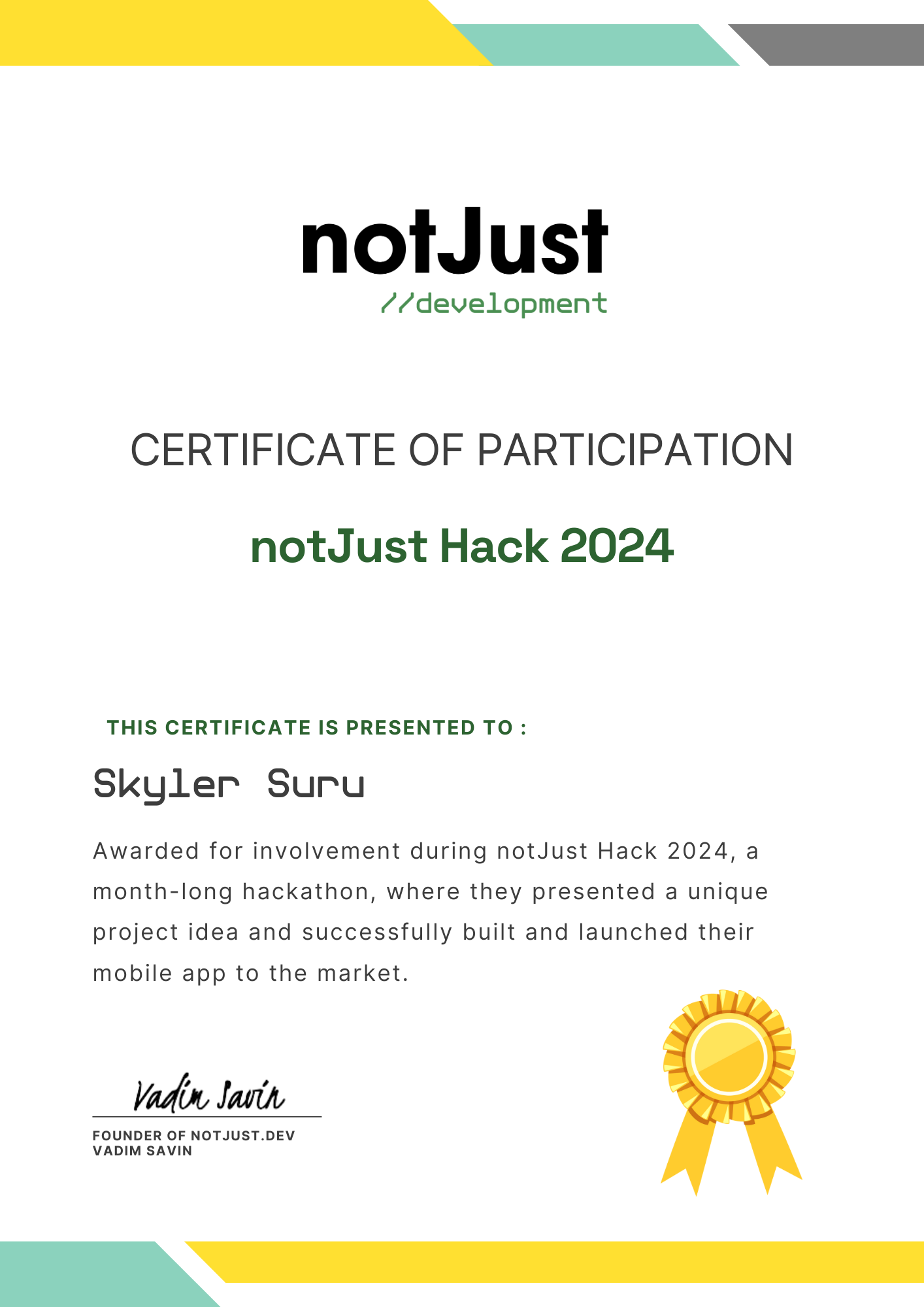 Certificate Of Participation